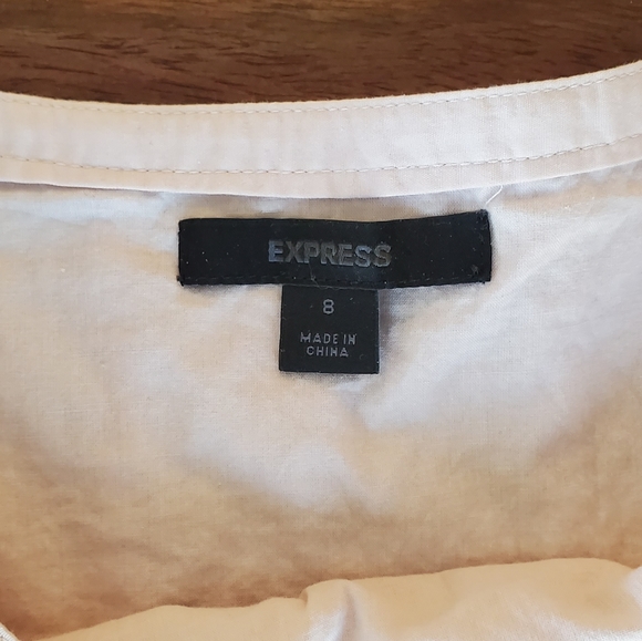 Express, Ladies Embroided Skirt Size 8, Pale Pink, Pale Soft Green, Lined - Picture 5 of 7